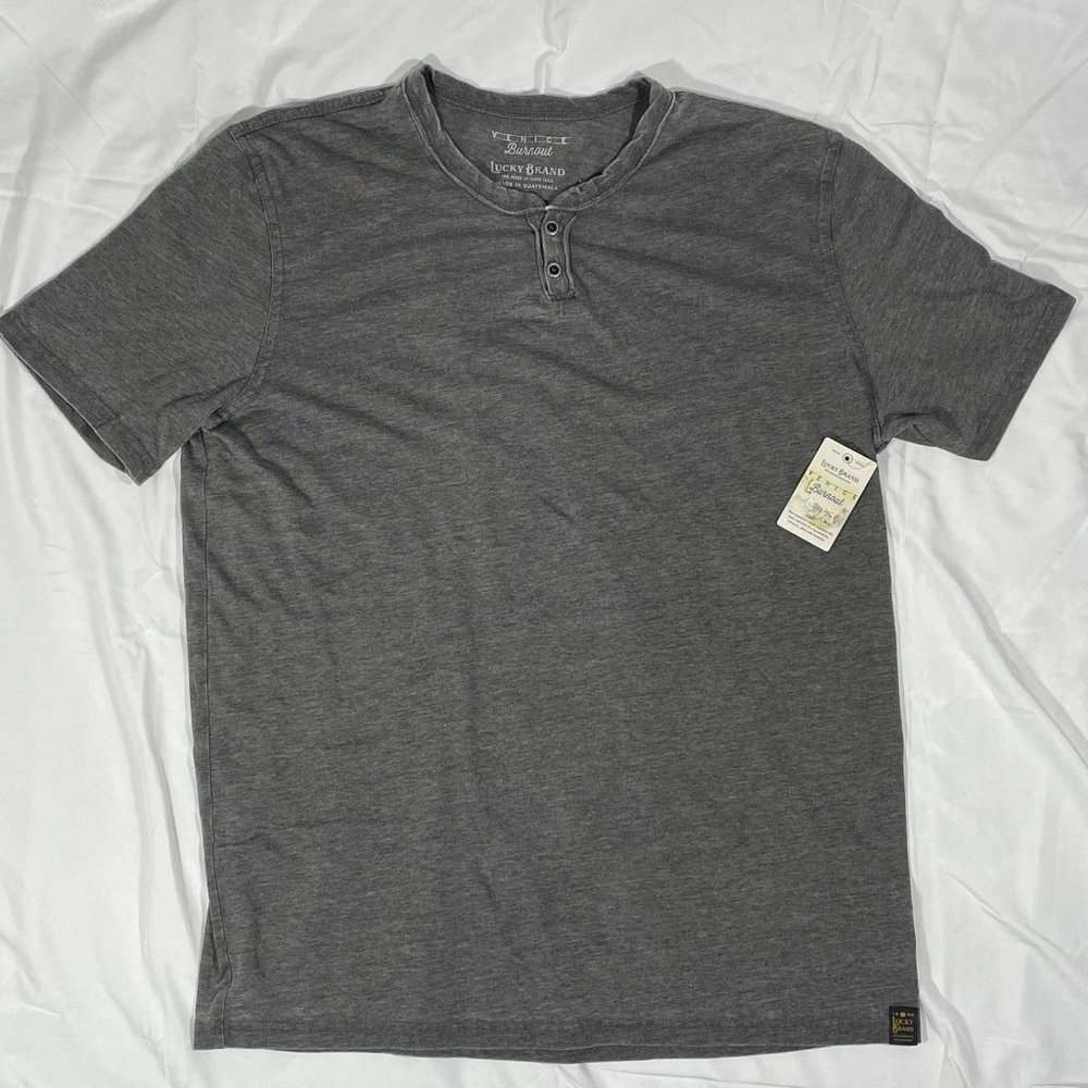 Lucky Brand Venice Burnout Tee Men Lg